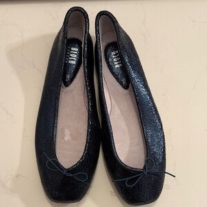 Bloch Shimmering Black Flats with Bow